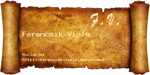 Ferencsik Viola névjegykártya